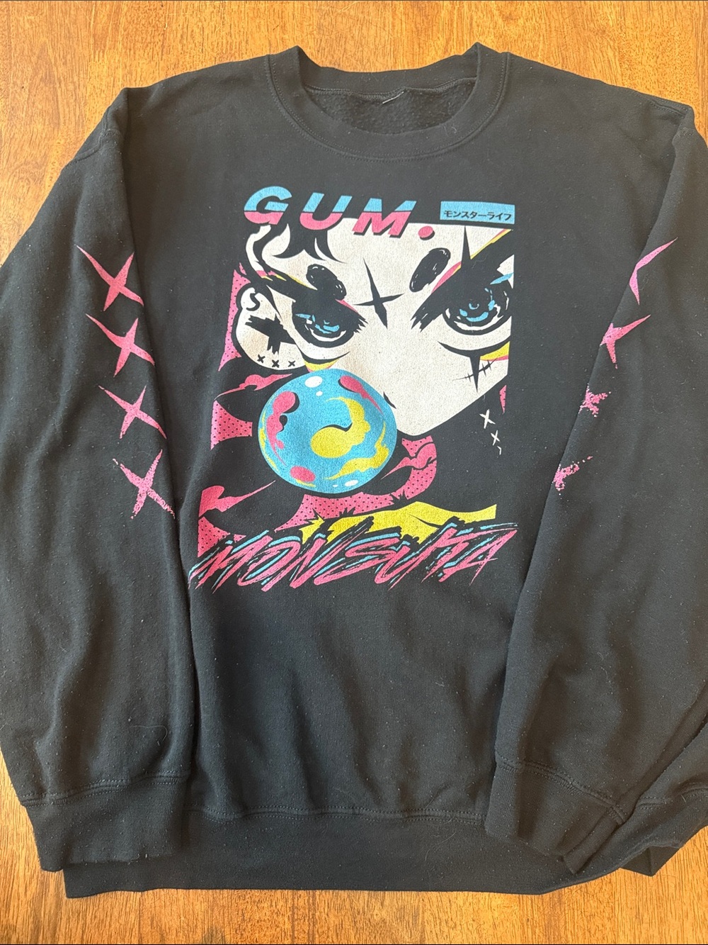 Monsutaraifu GUM anime crewneck sweatshirt